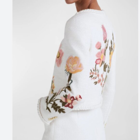10 Crosby Derek Lam Jackets & Blazers - new DEREK LAM 10 CROSBY Penelope Floral Embroidered Crew Neck Jacket 257 2T1M0